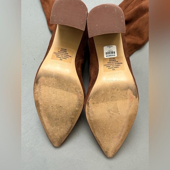 Express Brown Suede Sock Booties Size 10 - Picture 8 of 10